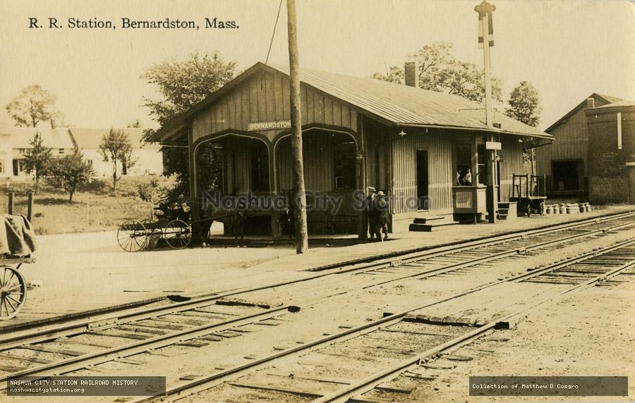 Postcard: Railroad Station, Bernardston, Massachusetts